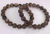 CGB4570 7.5 inches 10mm round black sunstone beaded bracelets