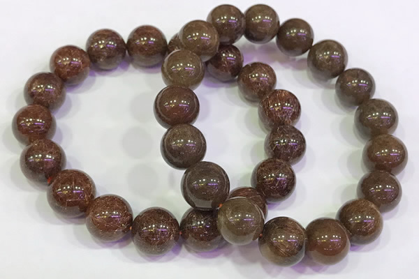 CGB4603 12mm - 13mm round golden rutilated quartz beaded bracelets