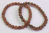 CGB4606 6mm - 7mm round golden rutilated quartz beaded bracelets