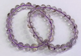 CGB4656 7.5mm - 8mm round purple phantom quartz beaded bracelets