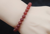 CGB5024 6mm, 8mm round red agate beads stretchy bracelets