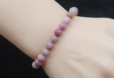 CGB5032 6mm, 8mm round pink wooden jasper beads stretchy bracelets