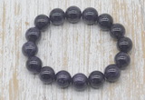 CGB5311 10mm, 12mm round grade A amethyst beads stretchy bracelets