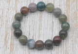 CGB5352 10mm, 12mm round Indian agate beads stretchy bracelets