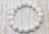 CGB5365 10mm, 12mm round white howlite turquoise beads stretchy bracelets