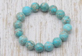 CGB5368 10mm, 12mm round sea sediment jasper beads stretchy bracelets