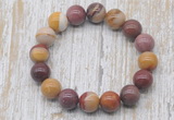 CGB5387 10mm, 12mm round mookaite beads stretchy bracelets