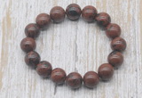 CGB5390 10mm, 12mm round mahogany obsidian beads stretchy bracelets