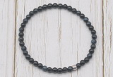 CGB7207 4mm tiny blue tiger eye beaded meditation yoga bracelets