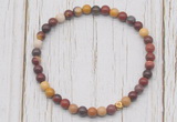 CGB7218 4mm tiny mookaite beaded meditation yoga bracelets