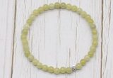 CGB7242 4mm tiny China jade beaded meditation yoga bracelets