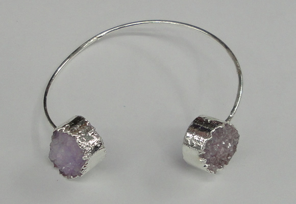 CGB727 15mm coin druzy agate gemstone bangles wholesale