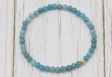 CGB7309 4mm tiny apatite beaded meditation yoga bracelets
