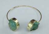 CGB745 20mm coin druzy agate gemstone bangles wholesale
