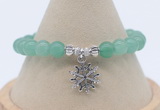 CGB7785 8mm green aventurine bead with luckly charm bracelets