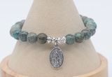 CGB7795 8mm African turquoise bead with luckly charm bracelets