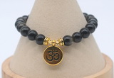 CGB7804 8mm golden obsidian bead with luckly charm bracelets