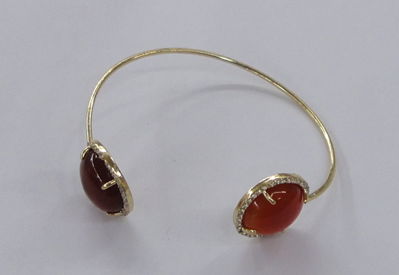 CGB855 15mm flat round agate gemstone bangles wholesale