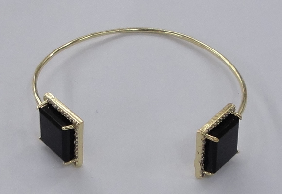CGB869 15*15mm square agate gemstone bangles wholesale