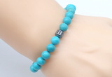 CGB8856 8mm, 10mm turquoise & drum hematite power beads bracelets