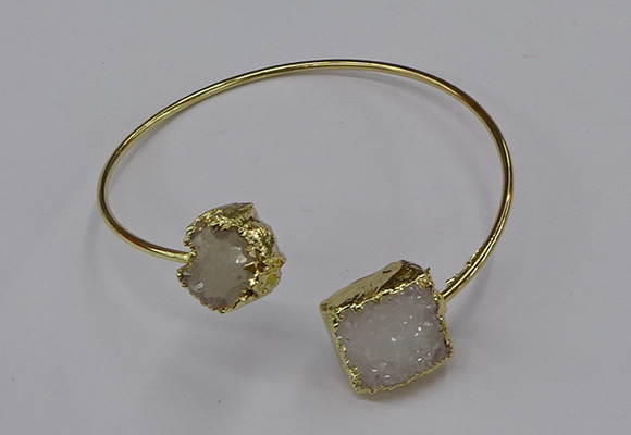 CGB895 12mm - 14*15mm freeform druzy agate gemstone bangles