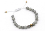 CGB9039 8mm, 10mm labradorite & drum hematite adjustable bracelets