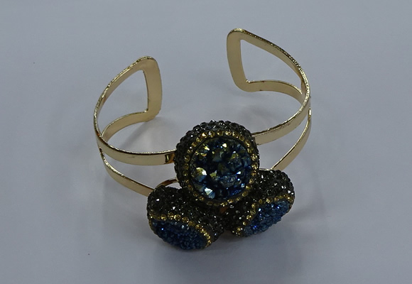 CGB912 20mm - 22mm coin druzy agate gemstone bangles wholesale