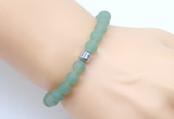 CGB9308 8mm, 10mm matte green aventurine & drum hematite power beads bracelets
