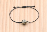 CGB9928 Fashion 12mm dalmatian jasper adjustable bracelet jewelry