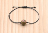 CGB9942 Fashion 12mm unakite gemstone adjustable bracelet jewelry