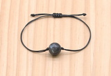 CGB9985 Fashion 12mm black labradorite adjustable bracelet jewelry