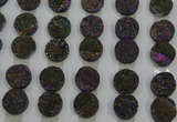 CGC123 16mm flat round druzy quartz cabochons wholesale