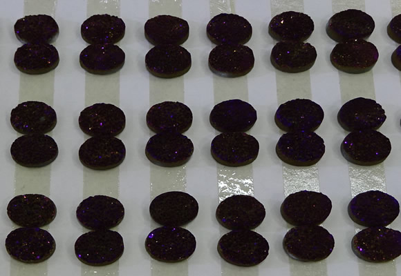 CGC175 12*16mm oval druzy quartz cabochons wholesale