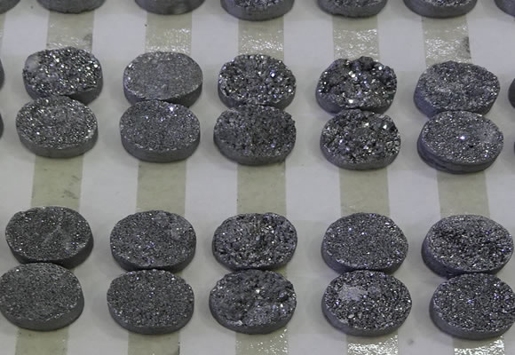 CGC184 13*18mm oval druzy quartz cabochons wholesale