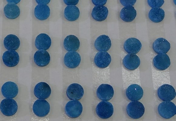 CGC98 10mm flat round druzy quartz cabochons wholesale