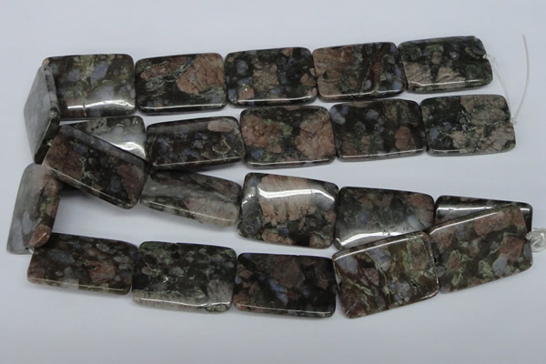 CGE05 15.5 inches 25*35mm rectangle glaucophane gemstone beads