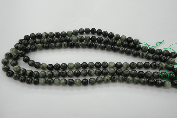 CGH03 15.5 inches 8mm round green hair stone beads wholesale