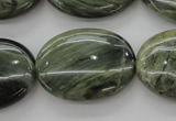 CGH48 15.5 inches 22*30mm oval green hair stone beads wholesale