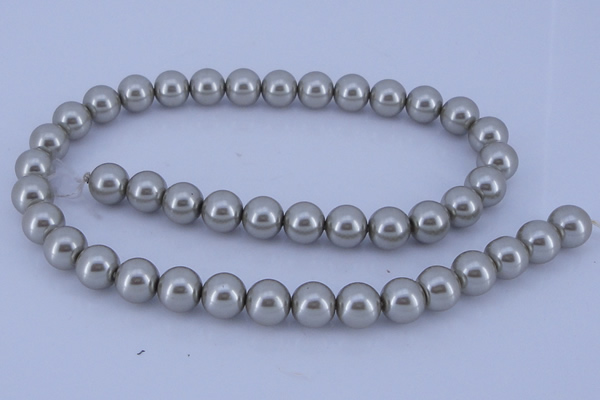 CGL177 5PCS 16 inches 14mm round dyed glass pearl beads wholesale