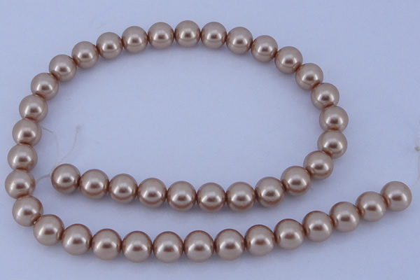 CGL358 5PCS 16 inches 16mm round dyed glass pearl beads wholesale
