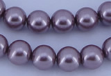 CGL383 10PCS 16 inches 6mm round dyed glass pearl beads wholesale