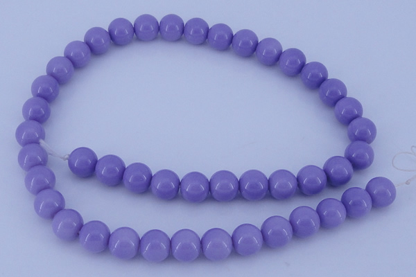 CGL802 10PCS 16 inches 8mm round heated glass pearl beads wholesale