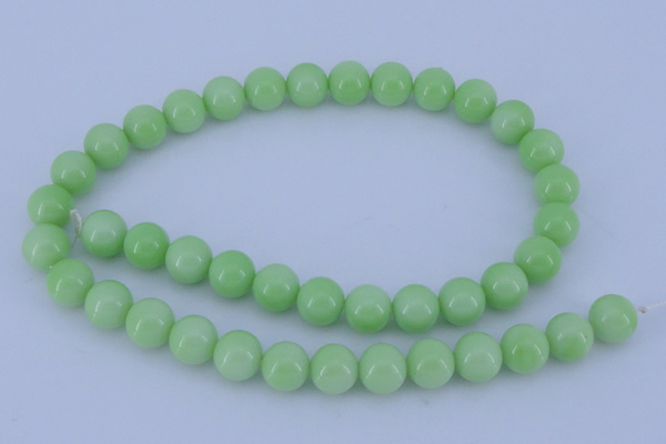 CGL821 5PCS 16 inches 10mm round heated glass pearl beads wholesale