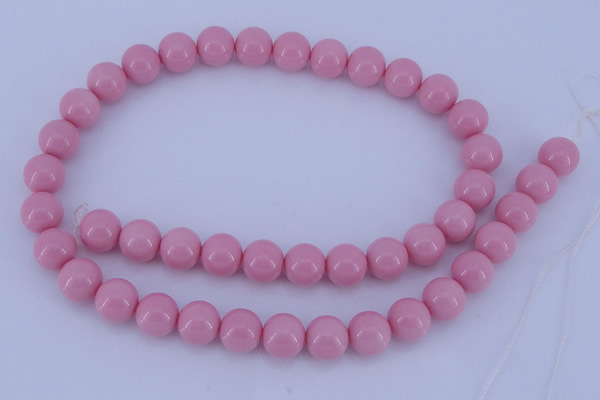 CGL838 10PCS 16 inches 8mm round heated glass pearl beads wholesale