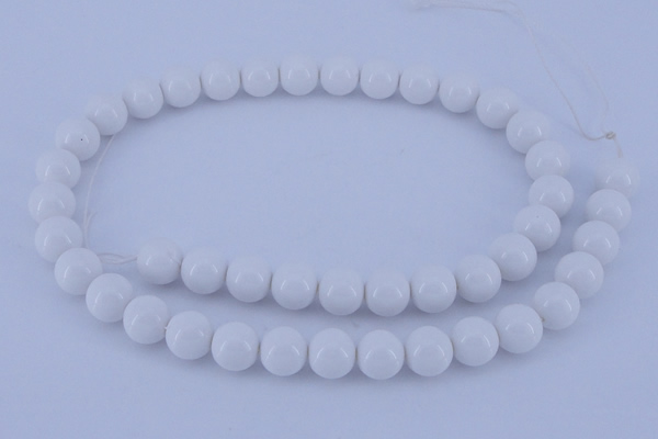 CGL858 5PCS 16 inches 12mm round heated glass pearl beads wholesale