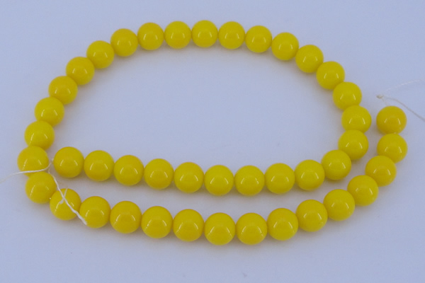 CGL862 10PCS 16 inches 8mm round heated glass pearl beads wholesale
