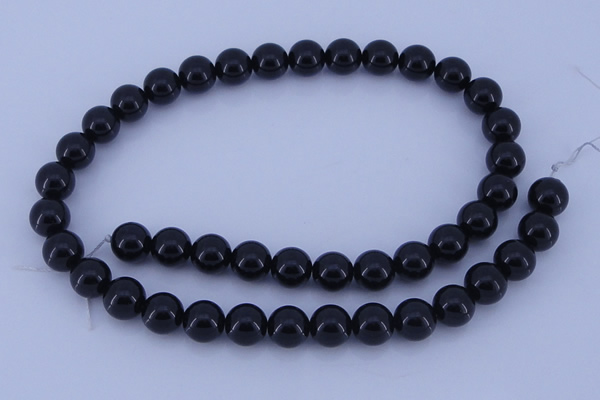CGL902 10PCS 16 inches 4mm round heated glass pearl beads wholesale