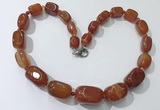 CGN104 20 inches 10*15mm - 20*30mm nuggets agate gemstone necklaces
