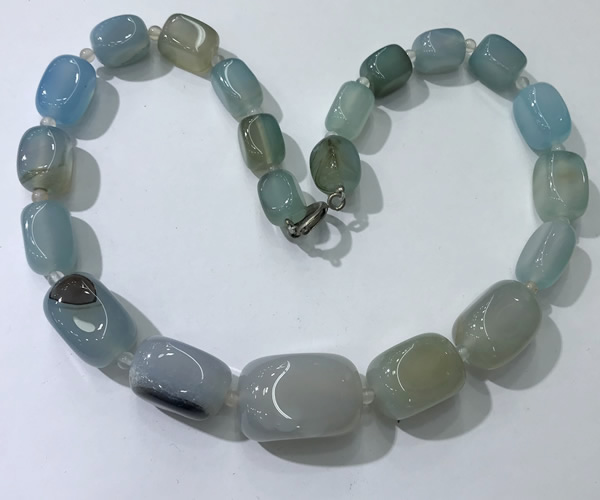 CGN106 20 inches 10*15mm - 20*30mm nuggets agate gemstone necklaces
