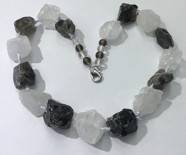 CGN148 19.5 inches 10*14mm - 20*30mm nuggets mixed quartz necklaces